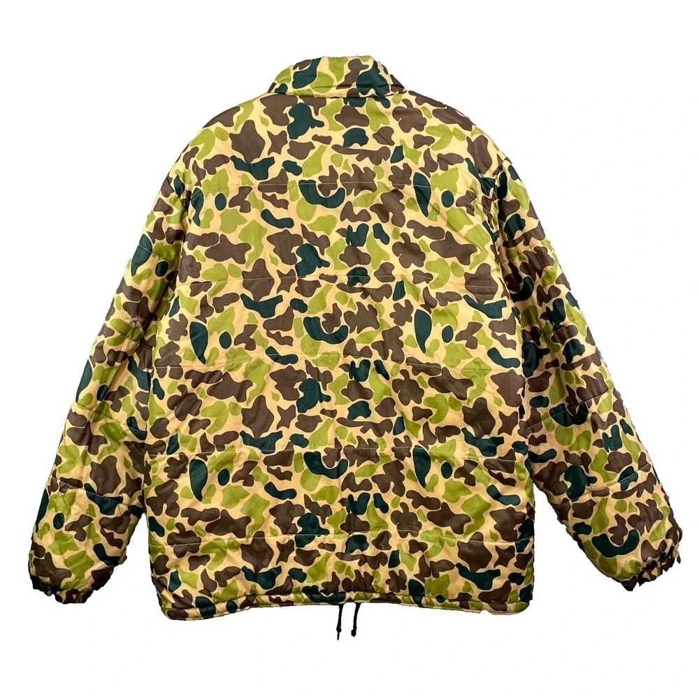 Vintage‎ Woodland Hunting Jacket Mens 2XL Camo Reversible Hike Outdoor Gorpcore